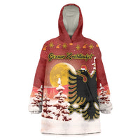 Personalized Albania Christmas Wearable Blanket Hoodie Gezuar Krishtlindjet - Wonder Print Shop