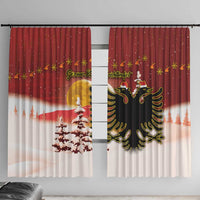 Albania Christmas Window Curtain Gezuar Krishtlindjet - Wonder Print Shop