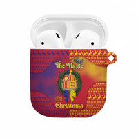 Andorra Christmas AirPods Case Coat Of Arms With Wreath Xmas - Wonder Print Shop