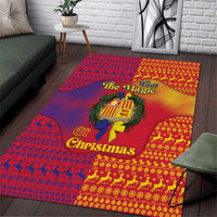 Andorra Christmas Area Rug Coat Of Arms With Wreath Xmas - Wonder Print Shop
