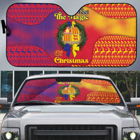 Andorra Christmas Auto Sun Shade Coat Of Arms With Wreath Xmas - Wonder Print Shop