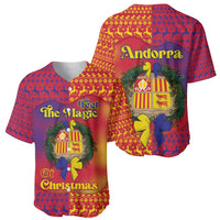 Andorra Christmas Baseball Jersey Coat Of Arms With Wreath Xmas - Wonder Print Shop