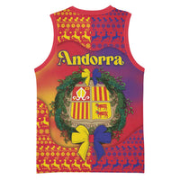 Andorra Christmas Basketball Jersey Coat Of Arms With Wreath Xmas - Wonder Print Shop