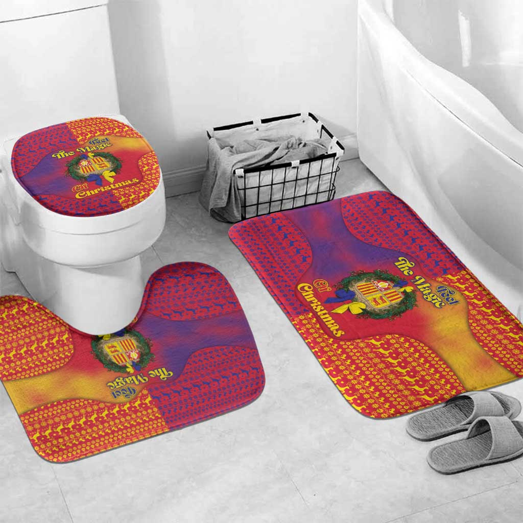 Andorra Christmas Bathroom Set Coat Of Arms With Wreath Xmas - Wonder Print Shop