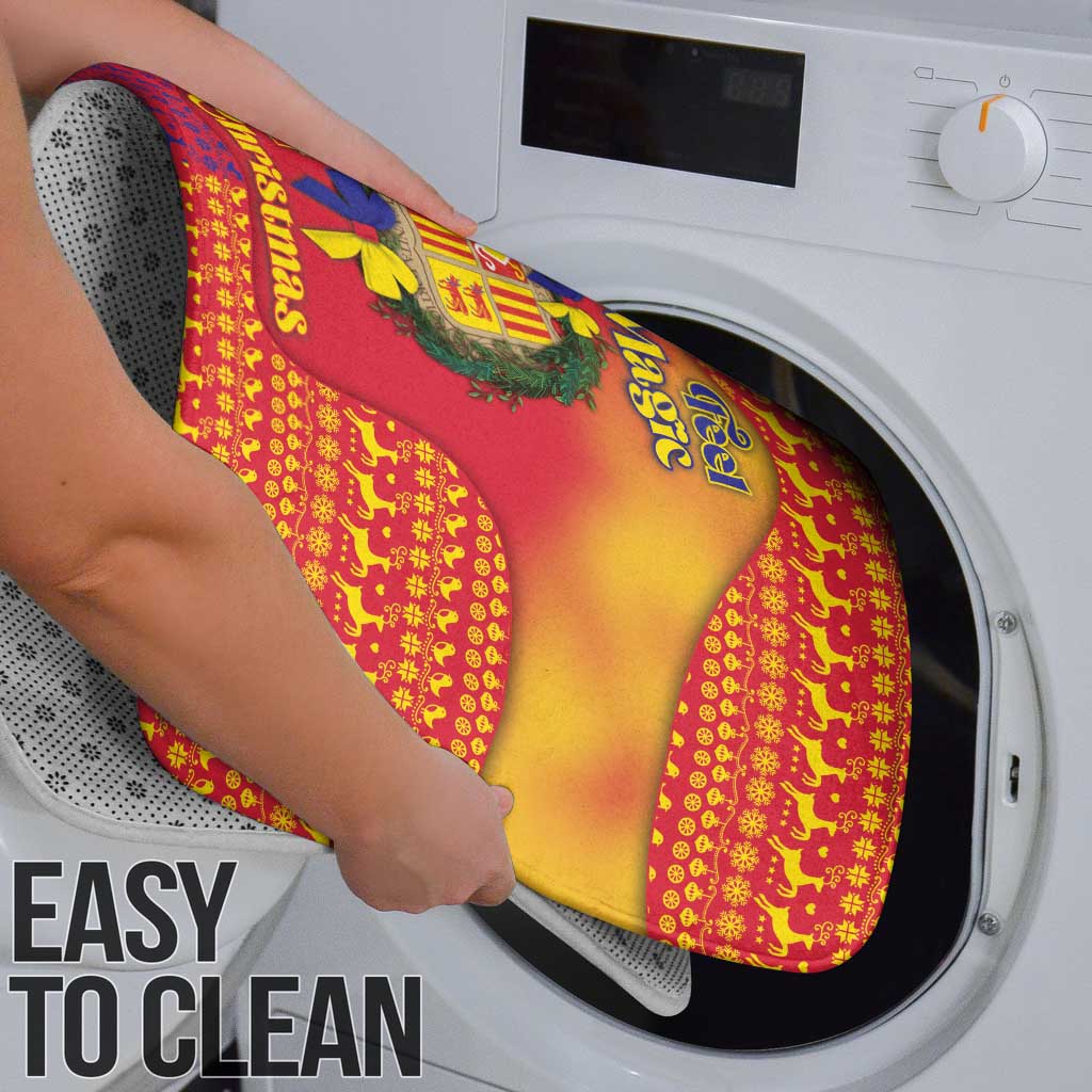 Andorra Christmas Bathroom Set Coat Of Arms With Wreath Xmas - Wonder Print Shop