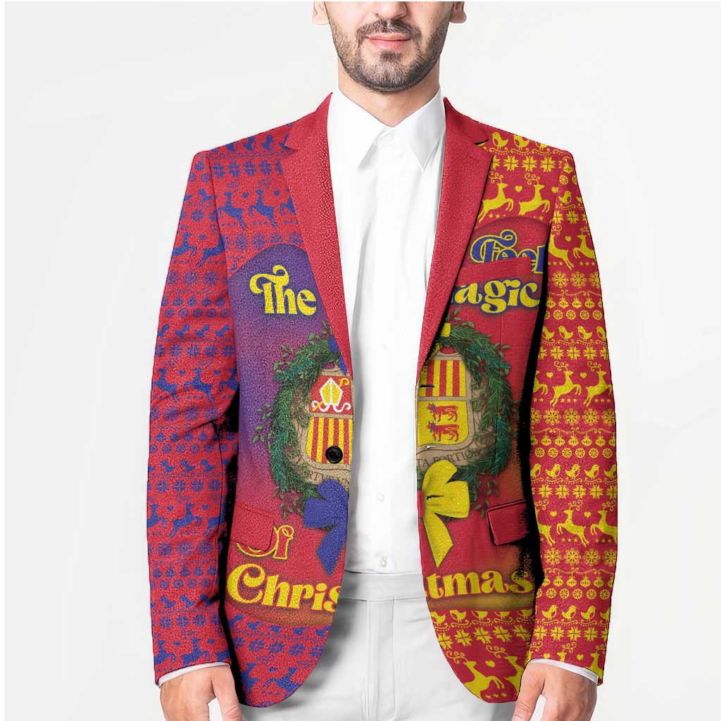 Andorra Christmas Blazer Coat Of Arms With Wreath Xmas - Wonder Print Shop