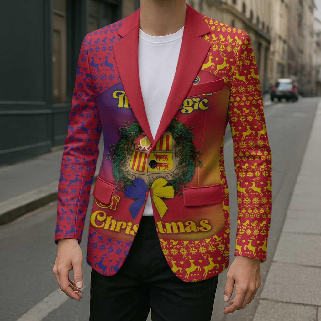 Andorra Christmas Blazer Coat Of Arms With Wreath Xmas - Wonder Print Shop