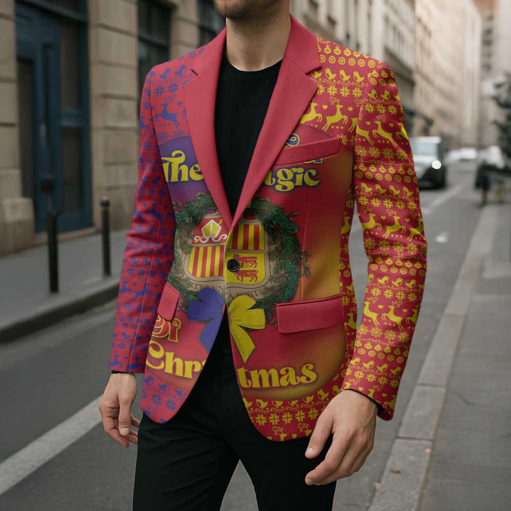 Andorra Christmas Blazer Coat Of Arms With Wreath Xmas - Wonder Print Shop