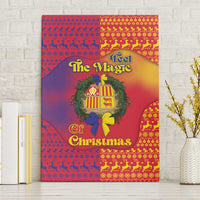 Andorra Christmas Canvas Wall Art Coat Of Arms With Wreath Xmas - Wonder Print Shop