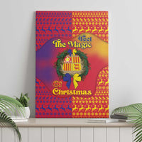 Andorra Christmas Canvas Wall Art Coat Of Arms With Wreath Xmas - Wonder Print Shop