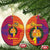 Andorra Christmas Ceramic Ornament Coat Of Arms With Wreath Xmas - Wonder Print Shop