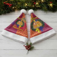 Andorra Christmas Santa Hat Coat Of Arms With Wreath Xmas - Wonder Print Shop