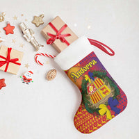 Andorra Christmas Stocking Coat Of Arms With Wreath Xmas - Wonder Print Shop