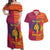 Andorra Christmas Couples Matching Off Shoulder Maxi Dress and Hawaiian Shirt Coat Of Arms With Wreath Xmas - Wonder Print Shop