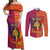 Andorra Christmas Couples Matching Off Shoulder Maxi Dress and Long Sleeve Button Shirt Coat Of Arms With Wreath Xmas - Wonder Print Shop