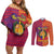 Andorra Christmas Couples Matching Off Shoulder Short Dress and Long Sleeve Button Shirt Coat Of Arms With Wreath Xmas - Wonder Print Shop
