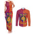 Andorra Christmas Couples Matching Tank Maxi Dress and Long Sleeve Button Shirt Coat Of Arms With Wreath Xmas - Wonder Print Shop