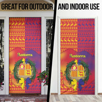 Andorra Christmas Door Cover Coat Of Arms With Wreath Xmas - Wonder Print Shop