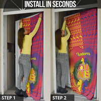 Andorra Christmas Door Cover Coat Of Arms With Wreath Xmas - Wonder Print Shop