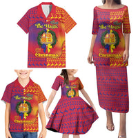 Andorra Christmas Family Matching Puletasi and Hawaiian Shirt Coat Of Arms With Wreath Xmas - Wonder Print Shop
