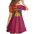 Andorra Christmas Family Matching Short Sleeve Bodycon Dress and Hawaiian Shirt Coat Of Arms With Wreath Xmas - Wonder Print Shop
