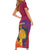 Andorra Christmas Family Matching Short Sleeve Bodycon Dress and Hawaiian Shirt Coat Of Arms With Wreath Xmas - Wonder Print Shop