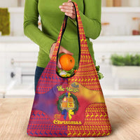 Andorra Christmas Grocery Bag Coat Of Arms With Wreath Xmas - Wonder Print Shop