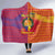 Andorra Christmas Hooded Blanket Coat Of Arms With Wreath Xmas - Wonder Print Shop