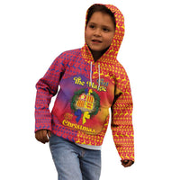 Andorra Christmas Kid Hoodie Coat Of Arms With Wreath Xmas - Wonder Print Shop