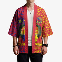 Andorra Christmas Kimono Coat Of Arms With Wreath Xmas - Wonder Print Shop