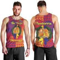 Andorra Christmas Men Tank Top Coat Of Arms With Wreath Xmas - Wonder Print Shop