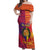 Andorra Christmas Off Shoulder Maxi Dress Coat Of Arms With Wreath Xmas - Wonder Print Shop