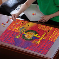 Andorra Christmas Puzzle Coat Of Arms With Wreath Xmas - Wonder Print Shop