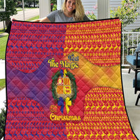 Andorra Christmas Quilt Coat Of Arms With Wreath Xmas - Wonder Print Shop