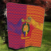 Andorra Christmas Quilt Coat Of Arms With Wreath Xmas - Wonder Print Shop