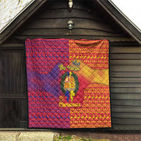 Andorra Christmas Quilt Coat Of Arms With Wreath Xmas - Wonder Print Shop