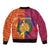 Andorra Christmas Sleeve Zip Bomber Jacket Coat Of Arms With Wreath Xmas - Wonder Print Shop