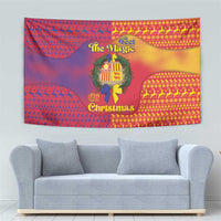 Andorra Christmas Tapestry Coat Of Arms With Wreath Xmas - Wonder Print Shop