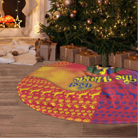 Andorra Christmas Tree Skirt Coat Of Arms With Wreath Xmas - Wonder Print Shop