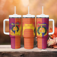 Andorra Christmas Tumbler With Handle Coat Of Arms With Wreath Xmas - Wonder Print Shop