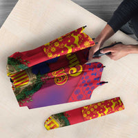 Andorra Christmas Umbrella Coat Of Arms With Wreath Xmas - Wonder Print Shop