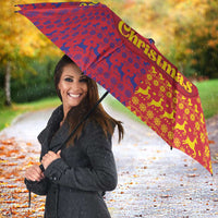 Andorra Christmas Umbrella Coat Of Arms With Wreath Xmas - Wonder Print Shop