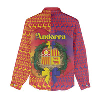 Andorra Christmas Women Casual Shirt Coat Of Arms With Wreath Xmas - Wonder Print Shop