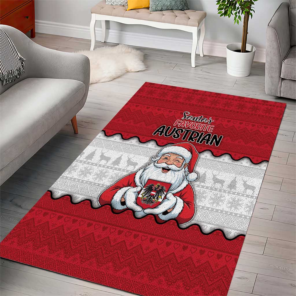 Austria Christmas Area Rug Santa Is Favorite Austrian - Wonder Print Shop