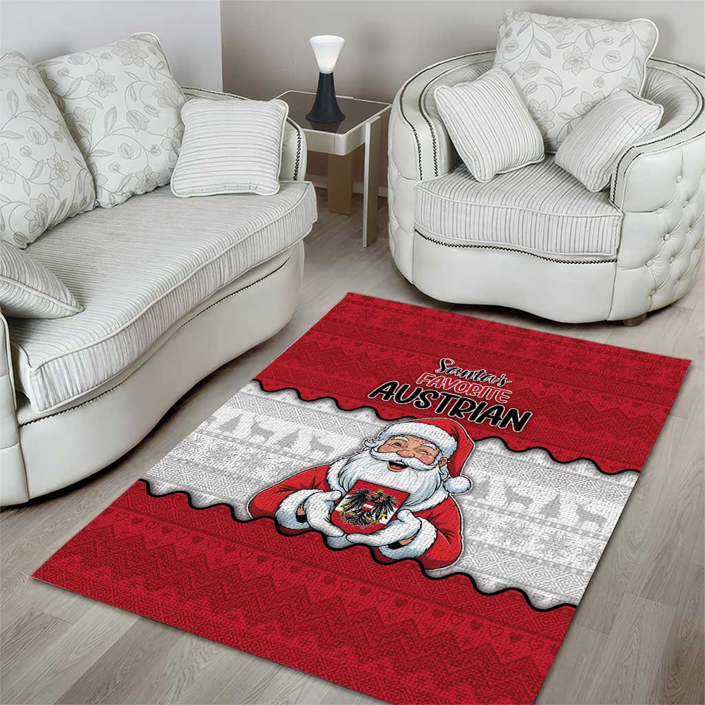 Austria Christmas Area Rug Santa Is Favorite Austrian - Wonder Print Shop