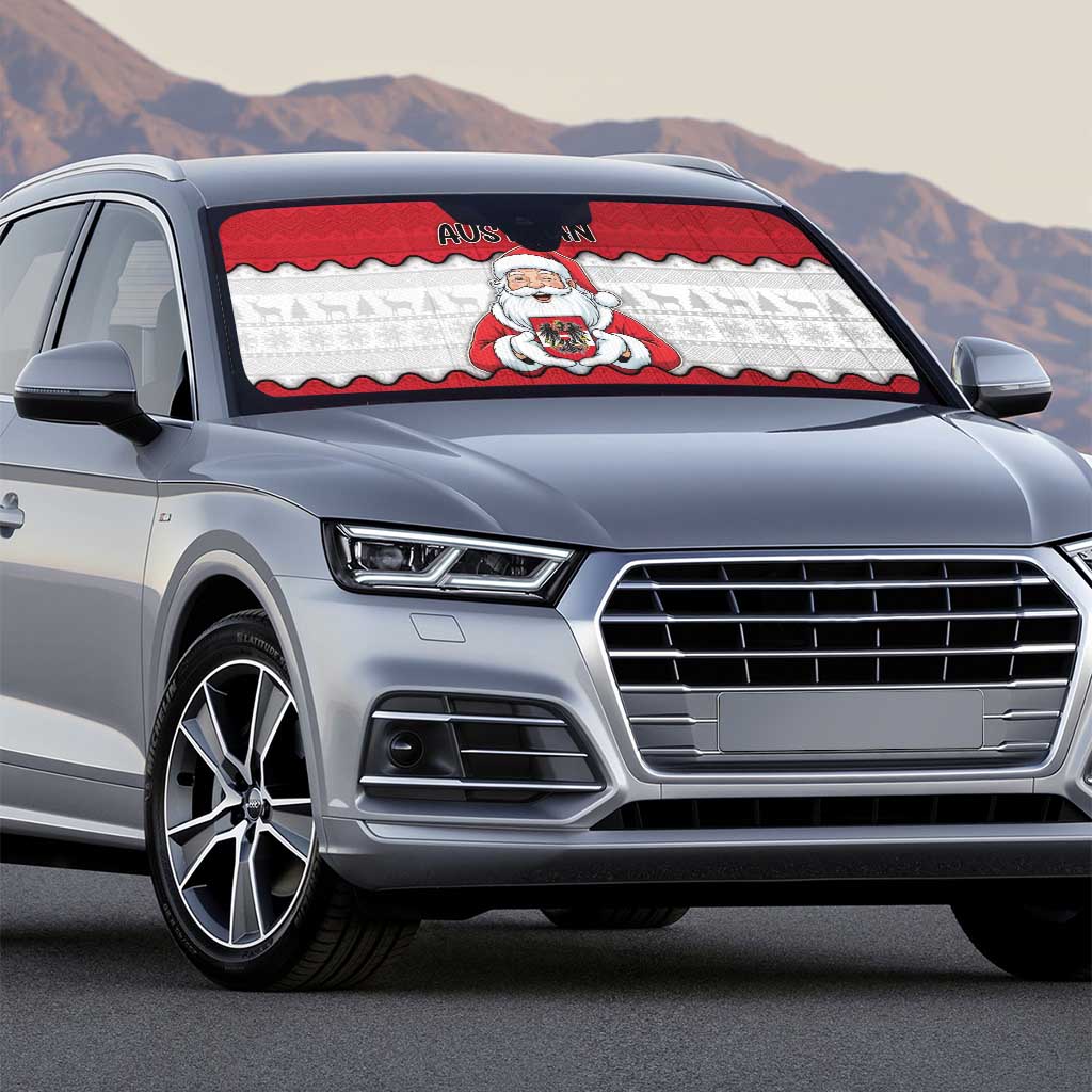 Austria Christmas Auto Sun Shade Santa Is Favorite Austrian - Wonder Print Shop