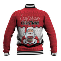 Austria Christmas Baseball Jacket Santa Is Favorite Austrian - Wonder Print Shop