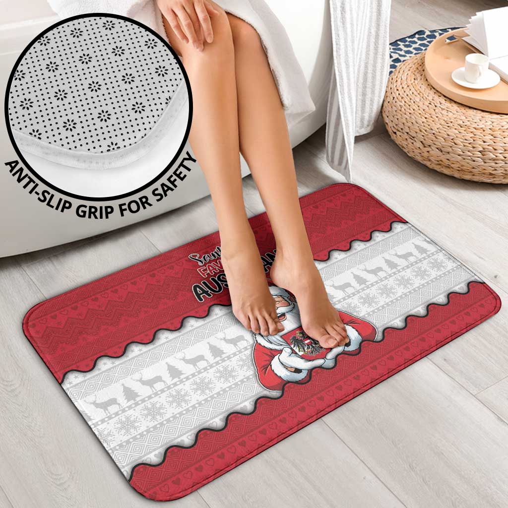 Austria Christmas Bathroom Set Santa Is Favorite Austrian - Wonder Print Shop