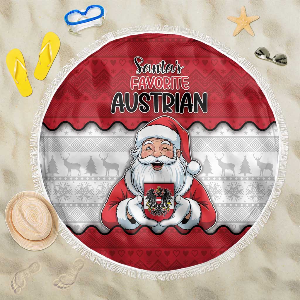Austria Christmas Beach Blanket Santa Is Favorite Austrian - Wonder Print Shop