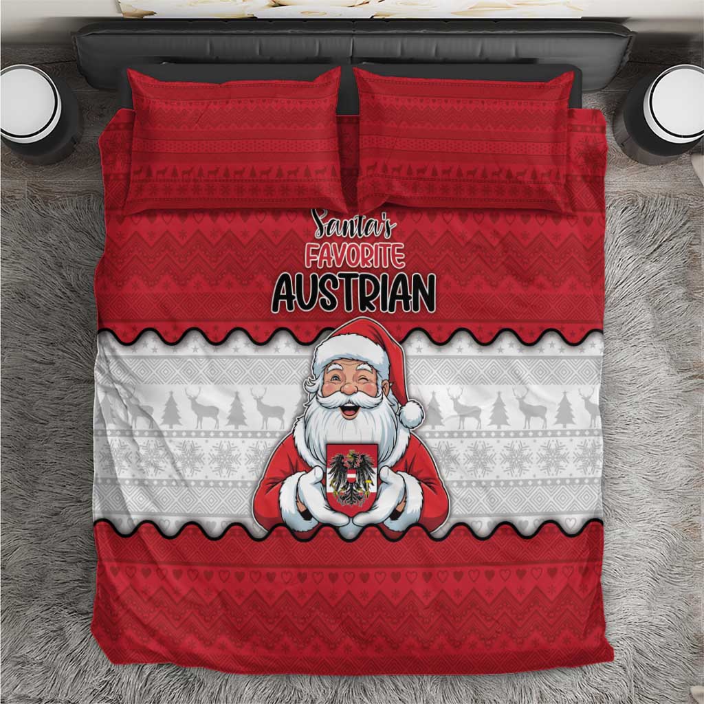Austria Christmas Bedding Set Santa Is Favorite Austrian - Wonder Print Shop